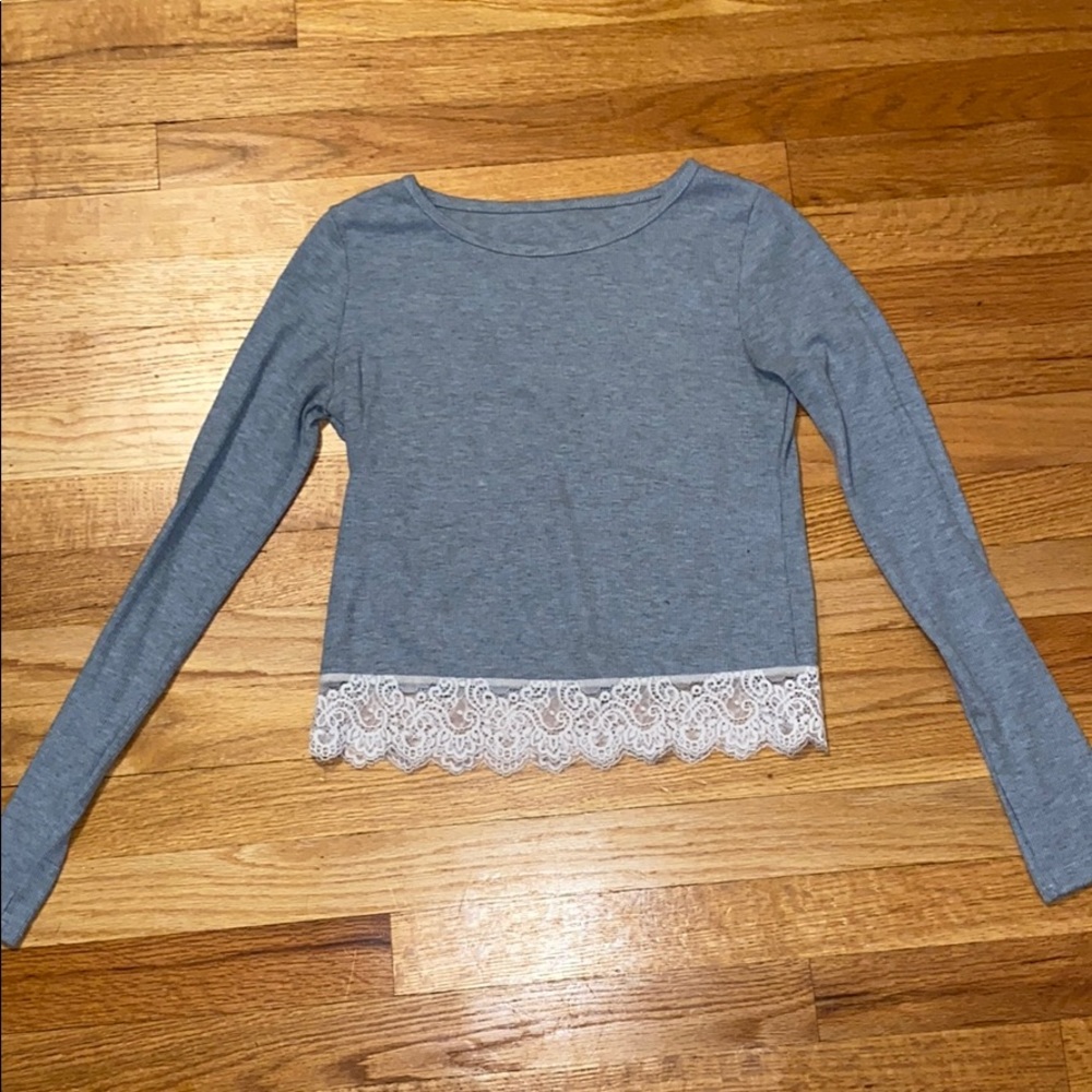 Grey Cropped Sweater